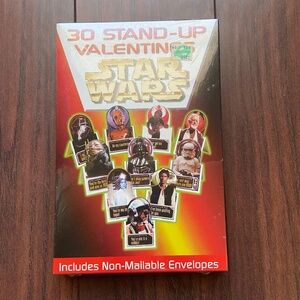 Vintage STAR WARS 30 Stand Up Valentines Includes Non-Mailable Envelopes NWT